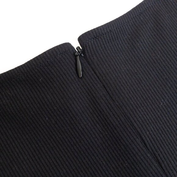 Paige Samosa Dress Midi Tiered Soft Ribbed Knit Black - Picture 13 of 16